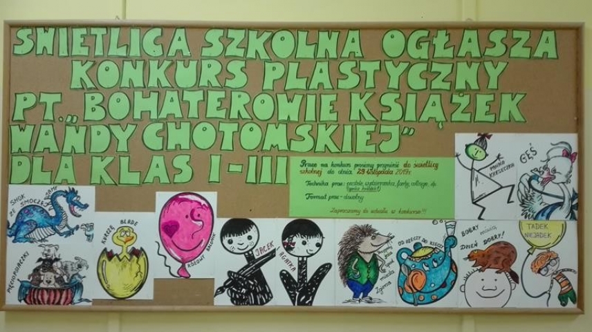 KONKURS PLASTYCZNY ,,BOHATEROWIE KSIĄŻEK WANDY CHOTOMSKIEJ&quot;