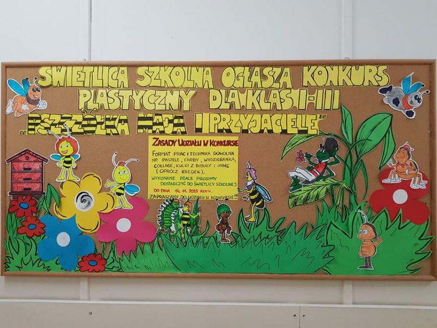 Uwaga! Konkurs plastyczny dla klas I-III pt. ,,Pszczółka Maja i przyjaciele&quot;