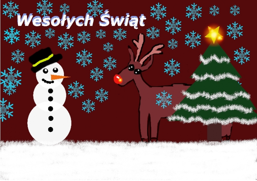 Wyniki szkolnego konkursu – „Kartka świąteczna w edytorze grafiki GIMP”