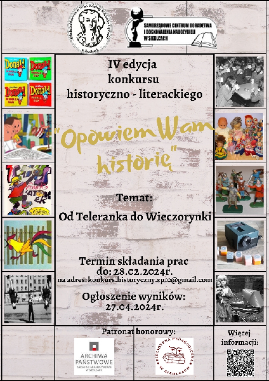 Konkurs historyczno - literacki &quot;Opowiem Wam historię&quot; - IV edycja 2023/2024